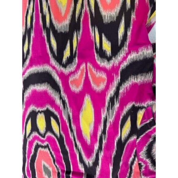 "ATTENTION" Y2K, BABYDOLL TOP, IKAT PATTERN,TIE BACK, V-NECK,90'S - Picture 7 of 10